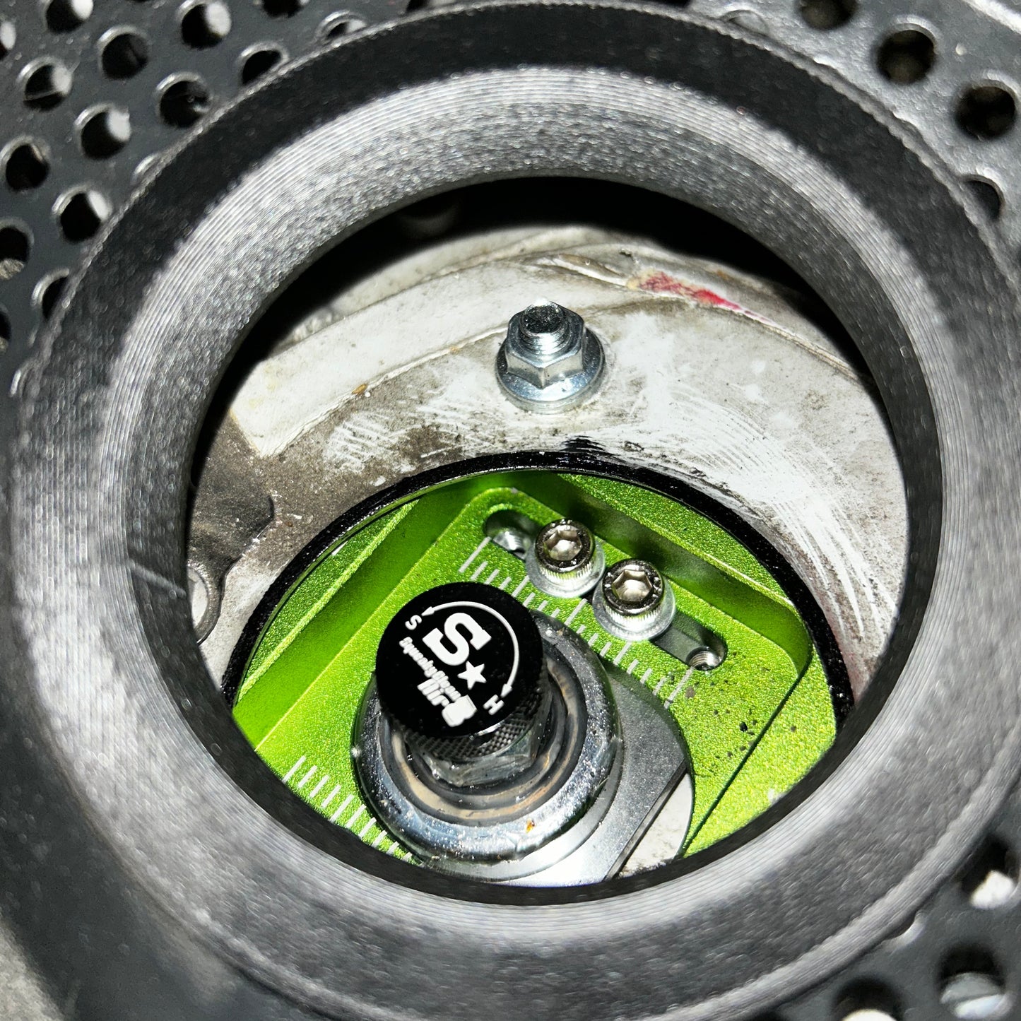 Rain Tray/Cowling Coilover and Camber Plate Cutout Ring for Coilover Adjustment. MK7+ Golf GTI/R